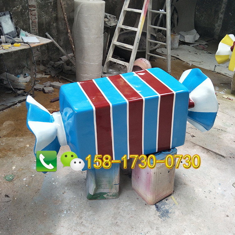 仿真玻璃鋼糖果造型休閑椅創(chuàng)意商場美陳糖果造型坐凳玻璃纖維糖果雕塑