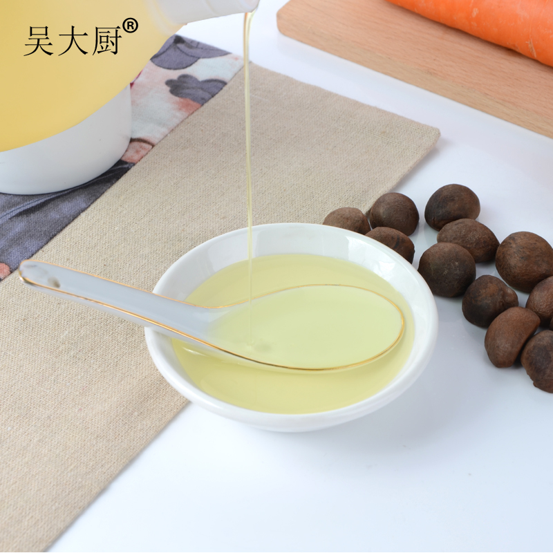 吳大廚山茶油5L食用油植物油茶籽油月子油孕婦寶寶月子油 吳大廚野山茶油5L