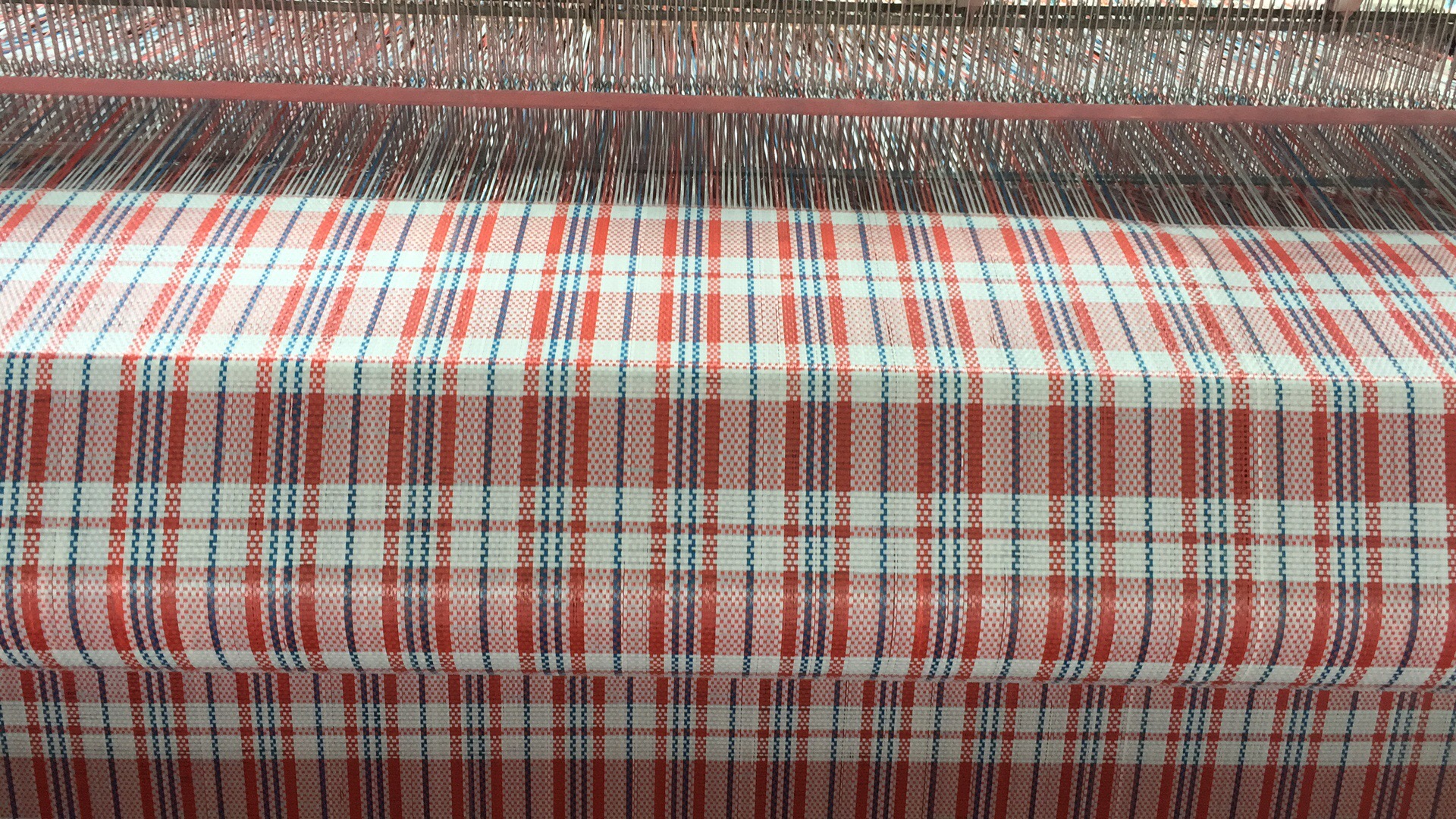 塑編格子布，搬家袋布料