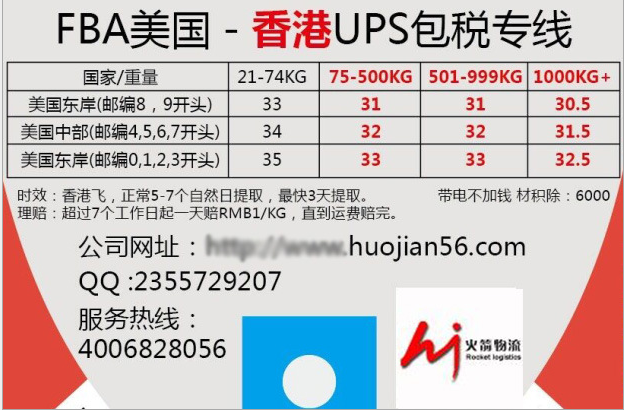 FBA美國(guó)—大陸、香港UPS包稅 FBA美國(guó)大陸香港UPS包稅專線