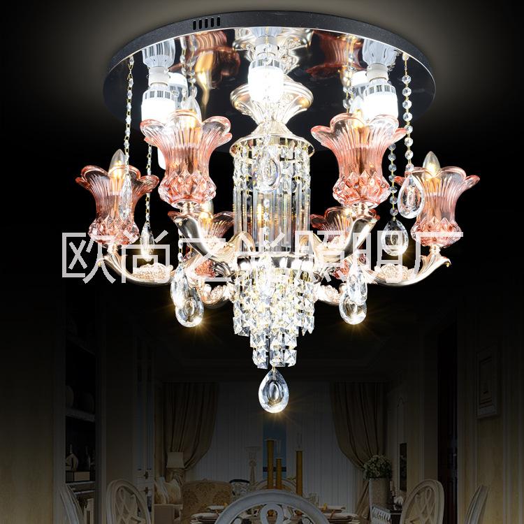 歐式水晶吊燈 現(xiàn)代餐廳客廳大氣吊燈 蠟燭水晶燈 簡歐復(fù)古燈具批發(fā) 6041