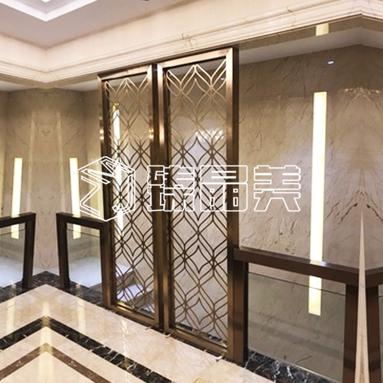 佛山不銹鋼屏風(fēng)隔斷廠家/定制酒店金屬花格