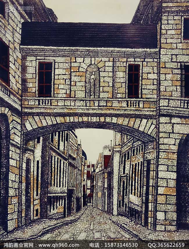 任時光流逝  福建蛋殼鑲嵌漆畫景