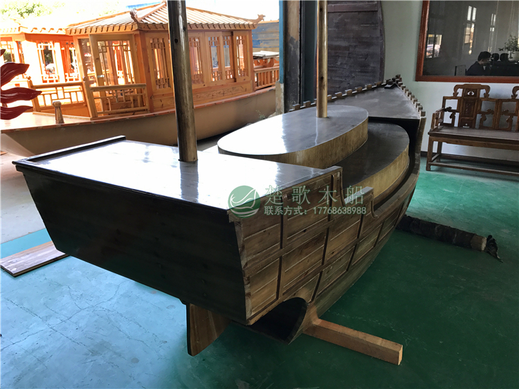 上海木船廠家出售3.6米小海盜木船 景觀裝飾船 酒店海盜裝飾船