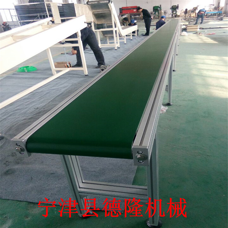 集裝箱皮帶機(jī)皮集裝箱皮帶機(jī)皮帶輸送機(jī)自動(dòng)化流水 pvc綠色輕型平面流水線工業(yè)皮帶