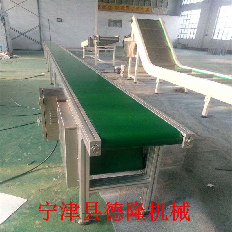 集裝箱皮帶機(jī)皮集裝箱皮帶機(jī)皮帶輸送機(jī)自動(dòng)化流水 pvc綠色輕型平面流水線工業(yè)皮帶