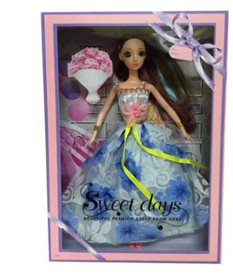 廠家批發(fā)3D眼時尚多款多色 兒童玩具女孩玩偶芭芘巴比娃娃批發(fā)