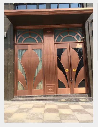 定做純銅，復合銅，鍍銅，不銹鋼拉絲古銅門及板材