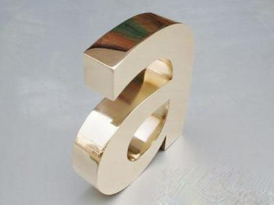 供應(yīng)不銹鋼電鍍玫瑰金字