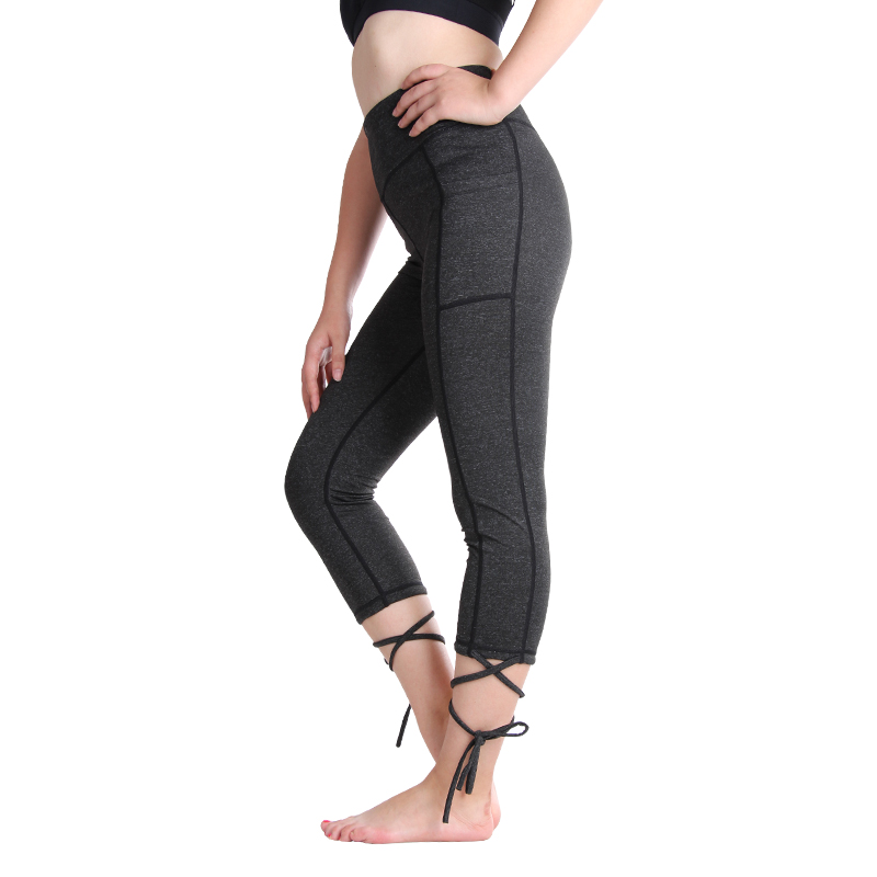 歐美緊身運動褲女速干彈力瑜伽褲綁腳戶外速干彈力訓(xùn)練褲亞馬遜