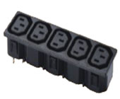 東莞供應(yīng)ST-A02-K5聯(lián)體母座 五聯(lián)電源母座 品字型母座