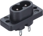供應小家電用卡式八字電源插座/八字尾電源插座/八字形插座/8字型插座/八字AC插座/8字插座