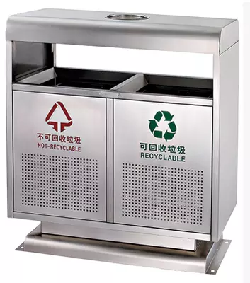 青島商場室內(nèi)鋼制垃圾桶