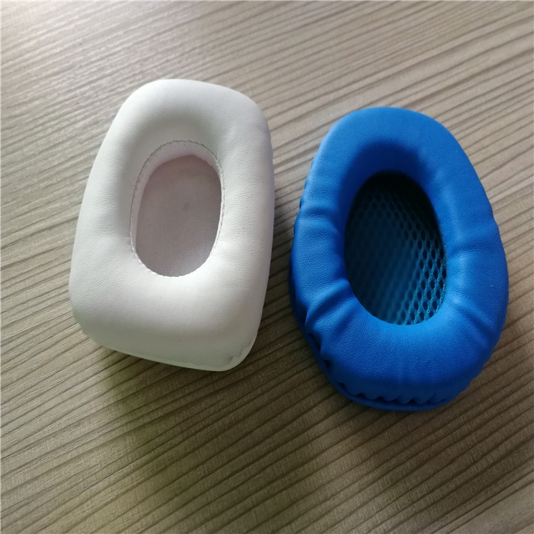 廠家直銷頭戴式蛋白皮耳機套熱壓加工價格/皮耳套廠家