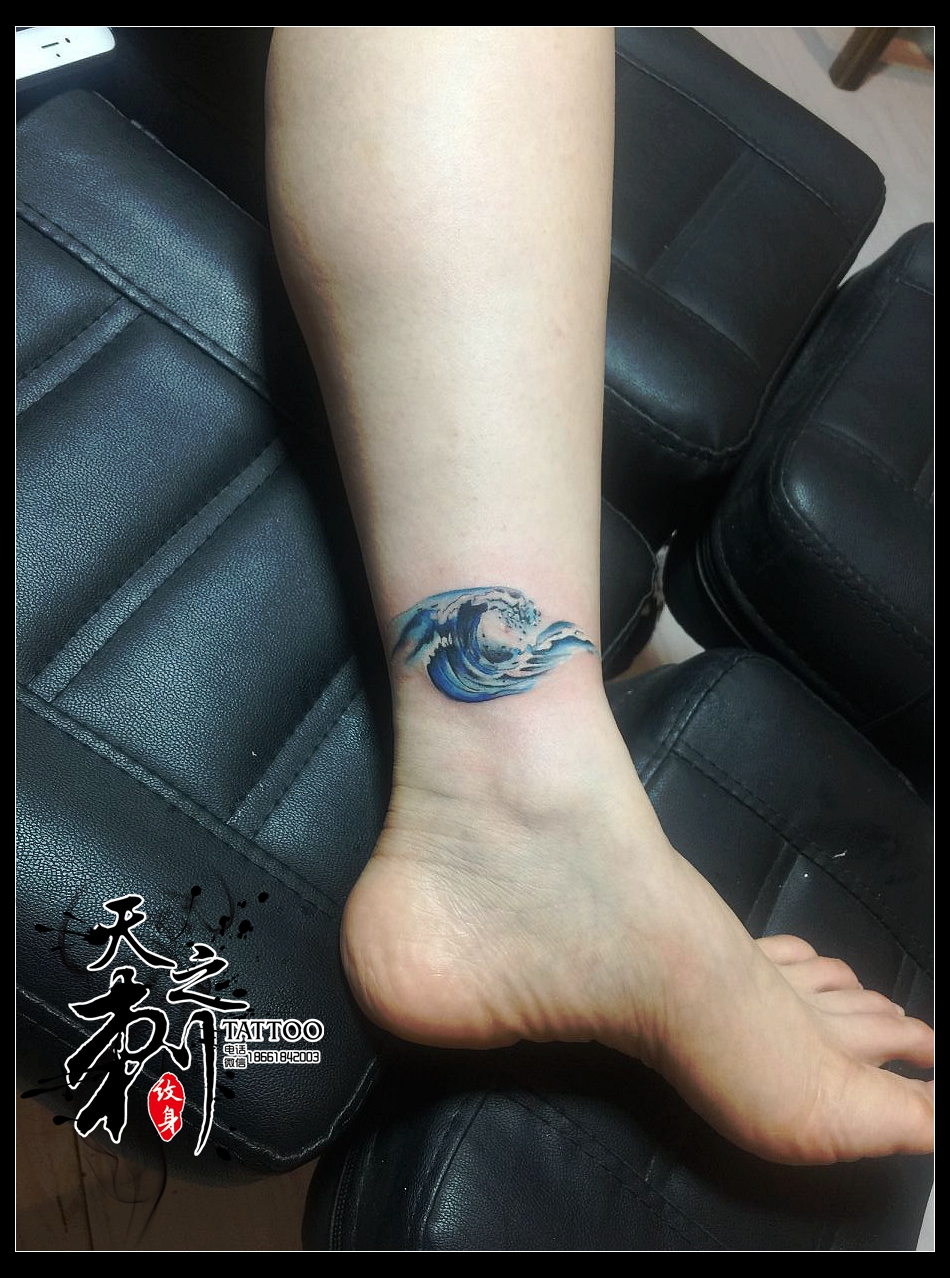 青島李村紋身 小腿紋身圖案