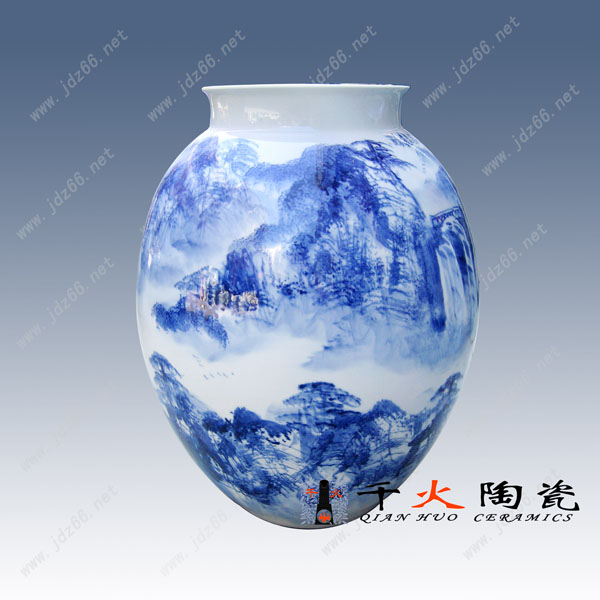 陶瓷工藝青花花瓶 手繪陶瓷花瓶定制
