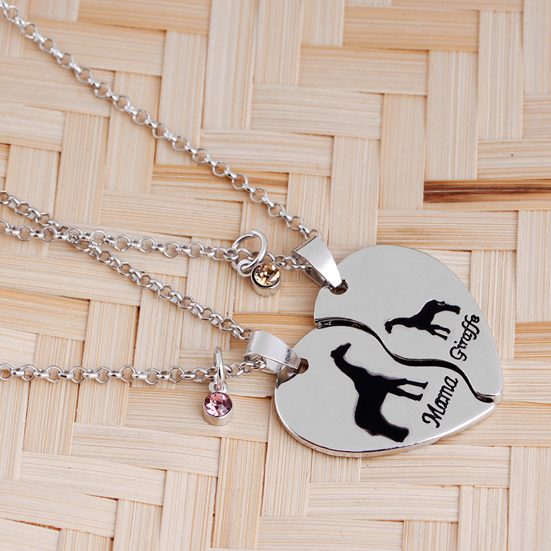 母親節(jié)禮物 歐美時尚新品 Mama&Giraffe  滴油長頸鹿項鏈