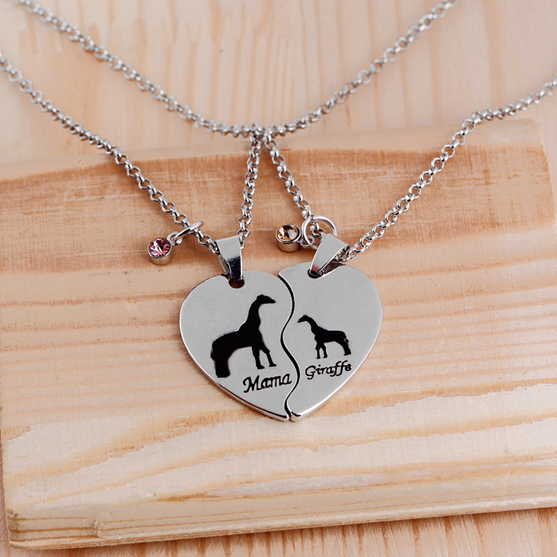 母親節(jié)禮物 歐美時尚新品 Mama&Giraffe  滴油長頸鹿項鏈