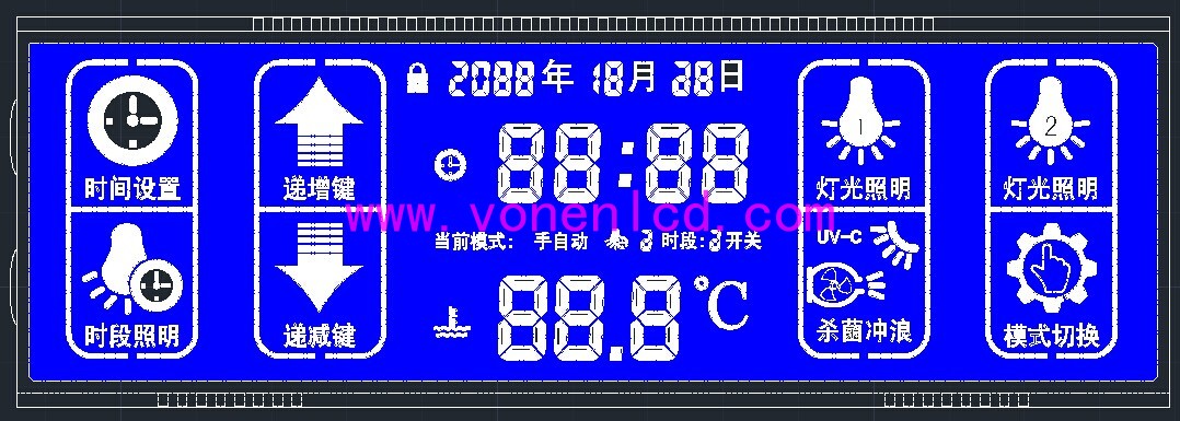 供應(yīng) 智能魚(yú)缸液晶顯示屏定制
