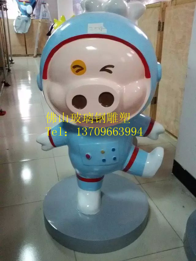 玻璃鋼卡通雕塑廠家··玻璃鋼卡通豬雕塑定制 玻璃鋼雕塑 玻璃卡通豬雕塑