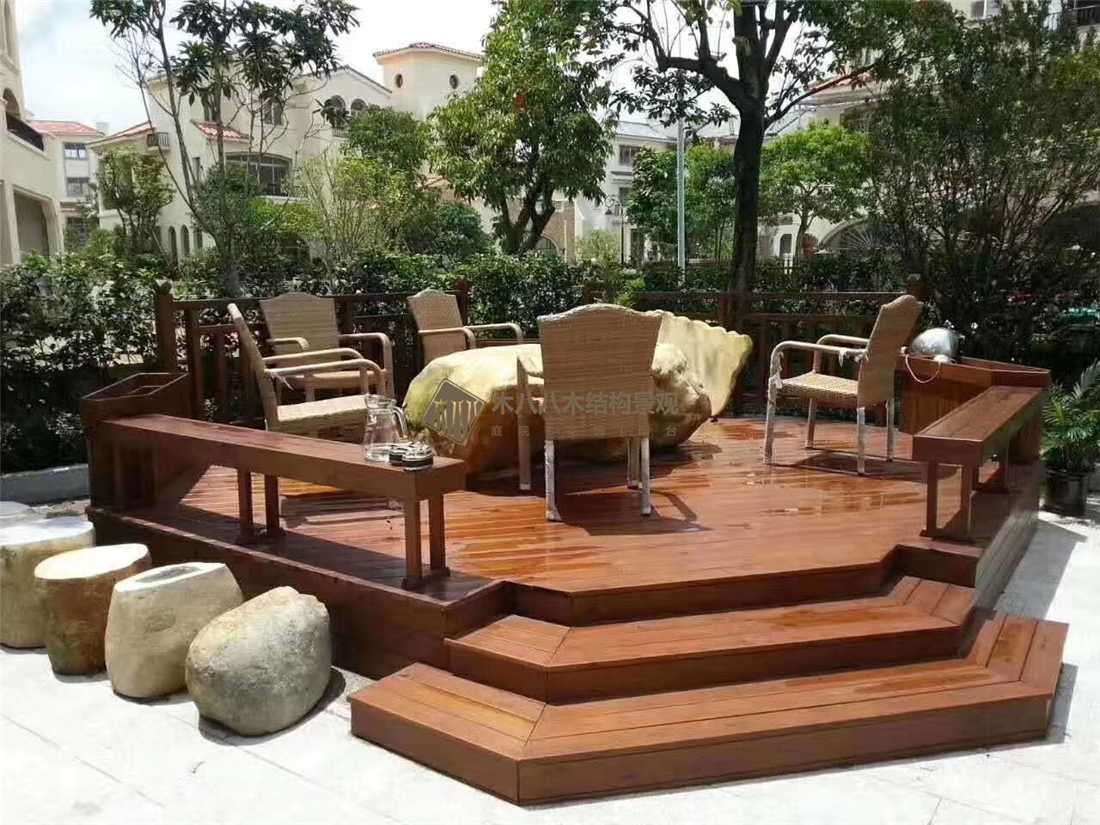 供應(yīng)陽臺景觀花園陽臺施工陽臺地板 木八八陽臺地板 木八八花園木-陽臺景觀