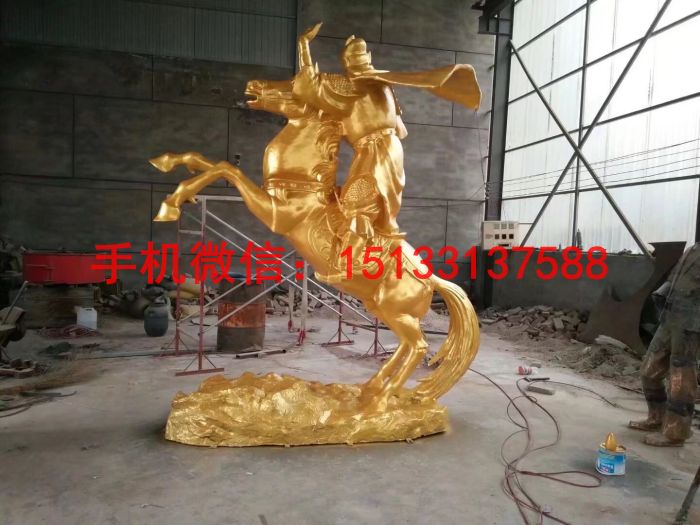 三米高騎馬關(guān)公銅佛像 重慶銅雕塑