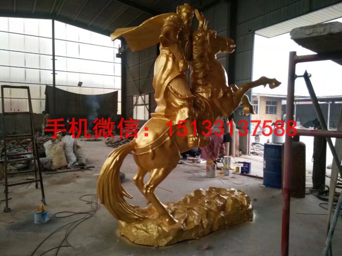 三米高騎馬關(guān)公銅佛像 重慶銅雕塑