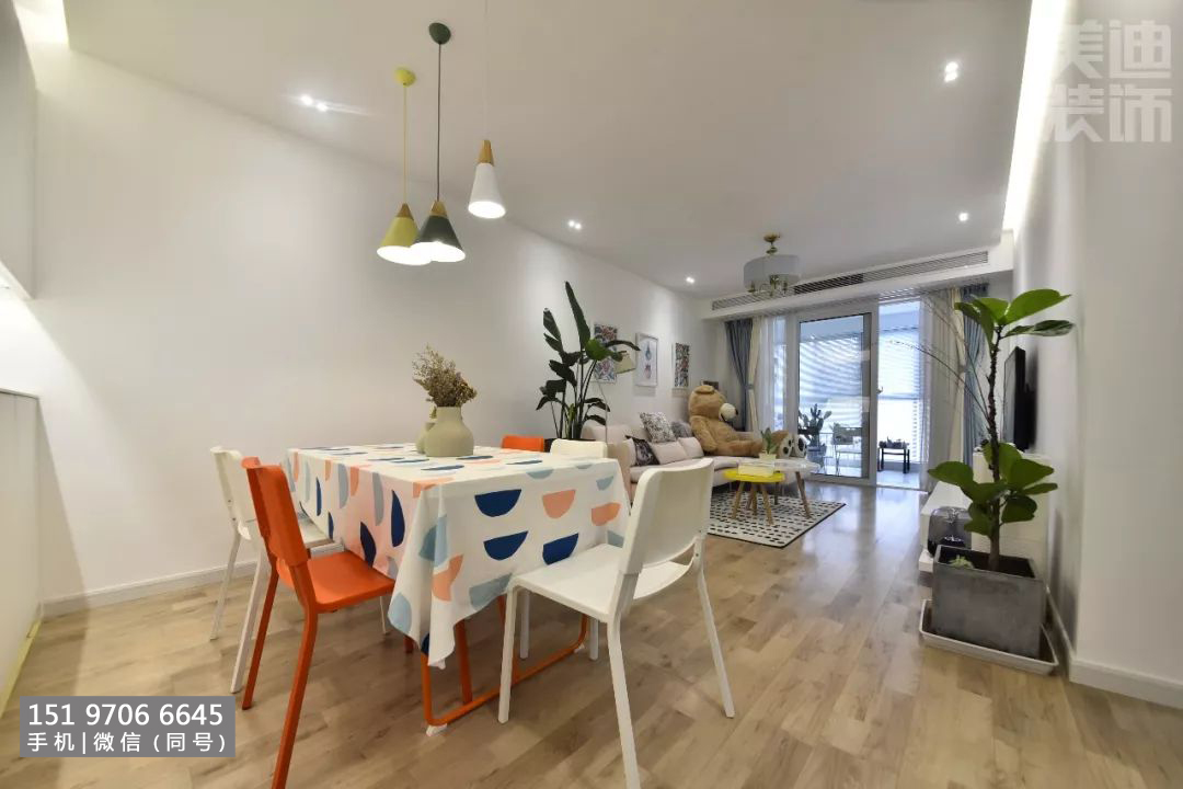 來(lái)我家｜88㎡清新北歐風(fēng)，為炎炎夏日帶來(lái)一絲清涼 岳陽(yáng)美迪裝飾作品