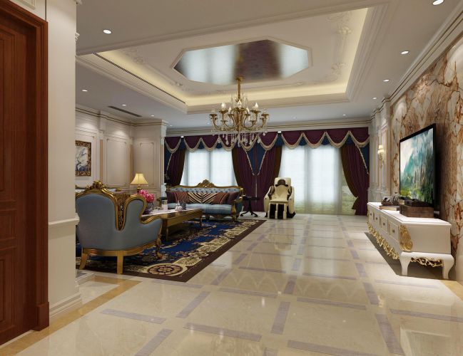 別墅裝修設(shè)計(jì)方案-南京龍發(fā)裝飾-別墅法式風(fēng)格裝修效果圖