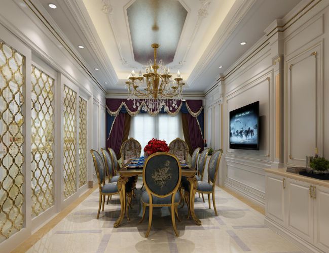 別墅裝修設(shè)計(jì)方案-南京龍發(fā)裝飾-別墅法式風(fēng)格裝修效果圖