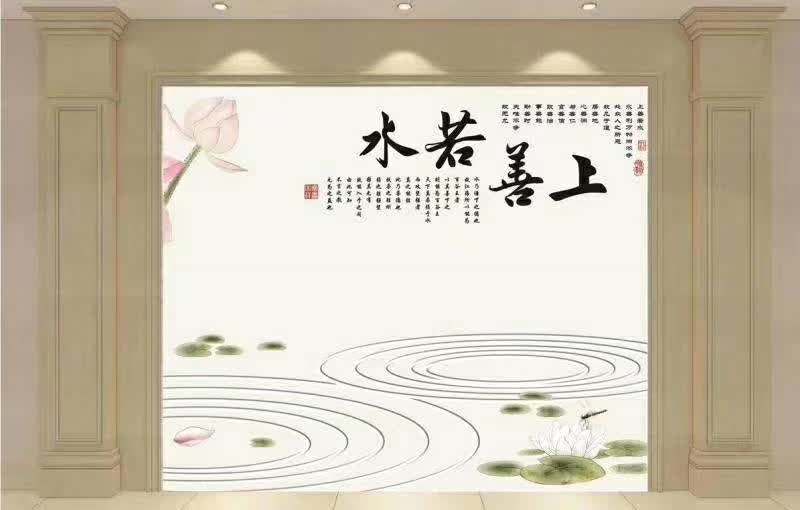 石塑水轉(zhuǎn)印整體背景   大理石背景墻