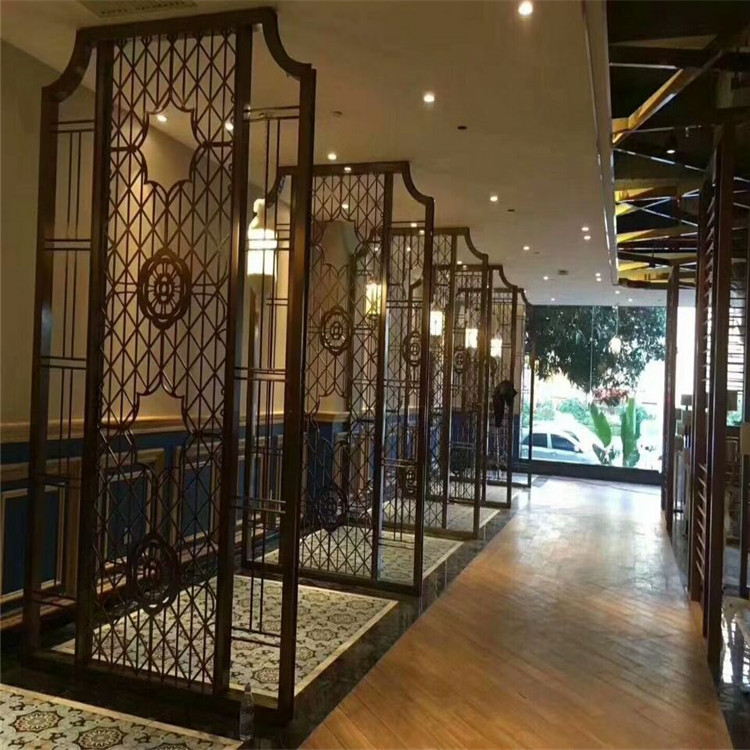 佛山廠家直銷不銹鋼屏風(fēng) 定制鏡面臥室裝飾屏風(fēng) 黑鈦不銹鋼隔斷屏風(fēng)