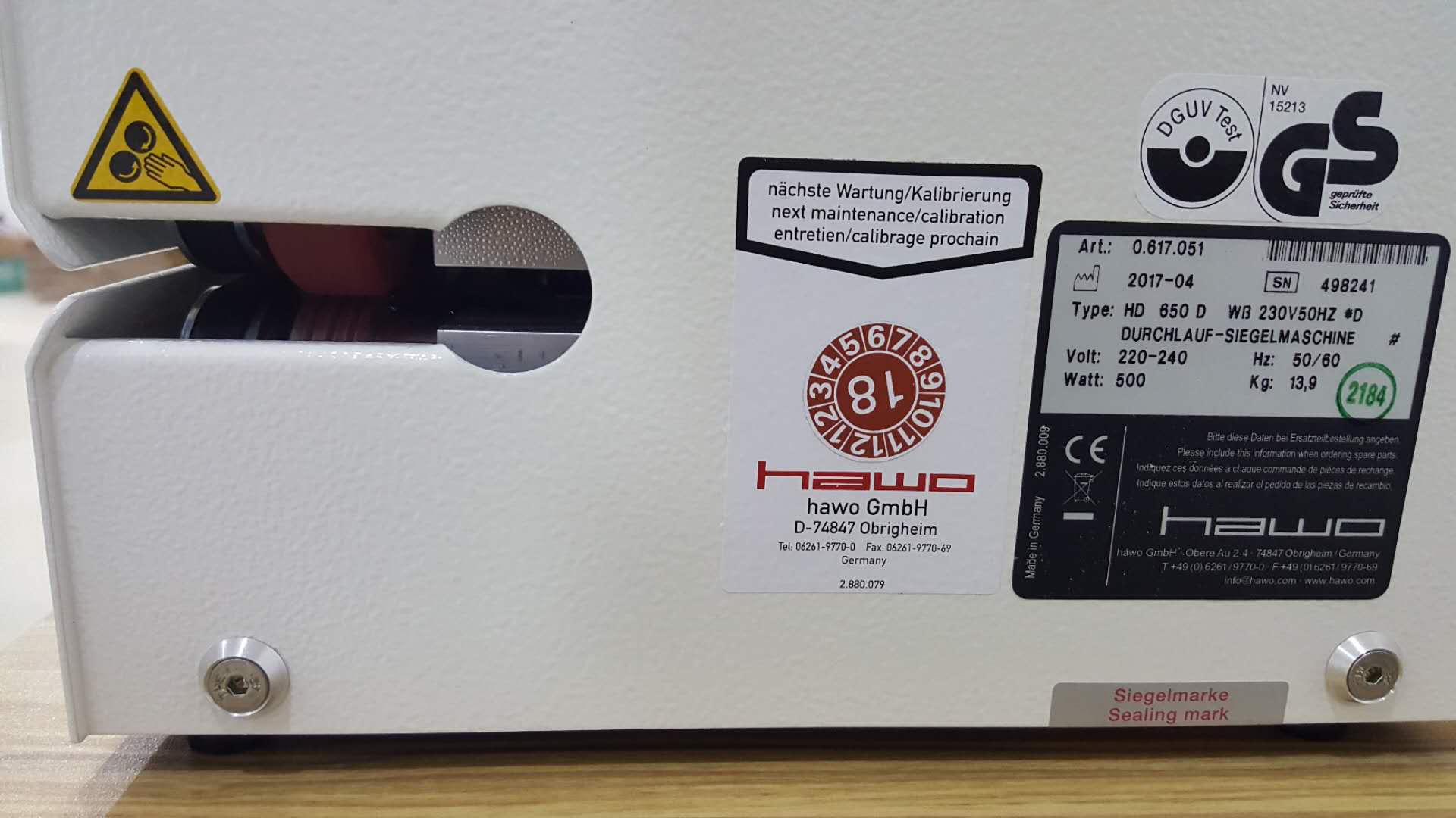 代理德國HAWO HD650醫(yī)用封口機(jī)
