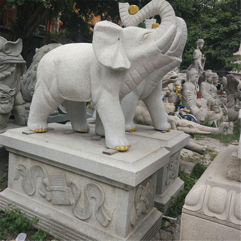 廠家直銷石雕仿古大象 石雕招財(cái)象 花崗巖石雕大象雕塑 石雕大象招財(cái)象