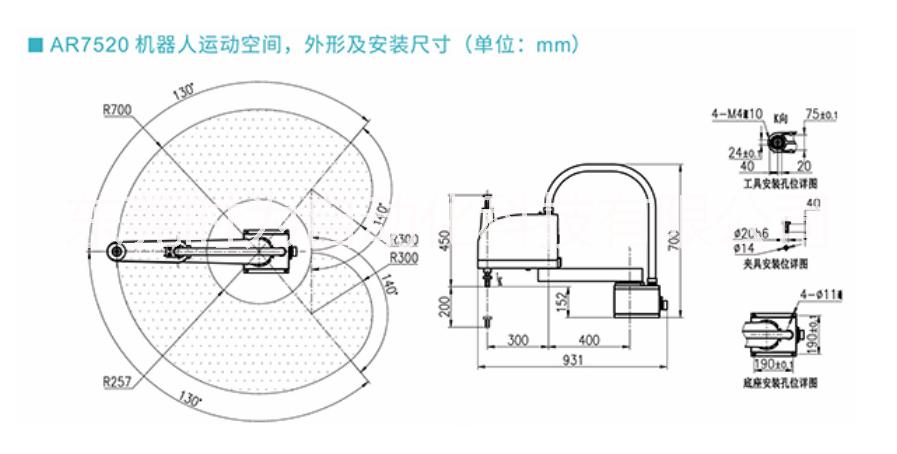 AR7520四軸700臂長(zhǎng)工業(yè)機(jī)器人