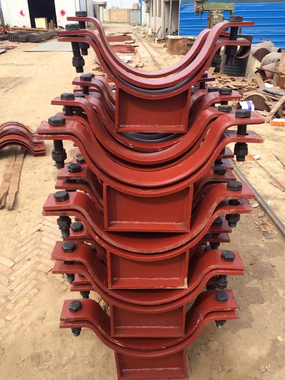 焊制管道水平支座管夾|02S402圖集管道支座|重型扁鋼管夾