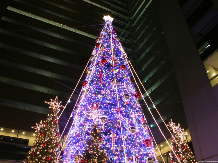 圣誕節(jié)裝飾粉色圣誕樹大型定制