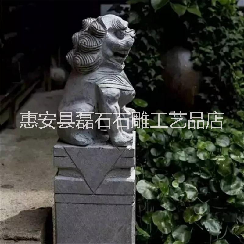 福建廠家定制 石雕栓馬柱花崗巖雕刻套馬拴園林庭院裝飾擺件