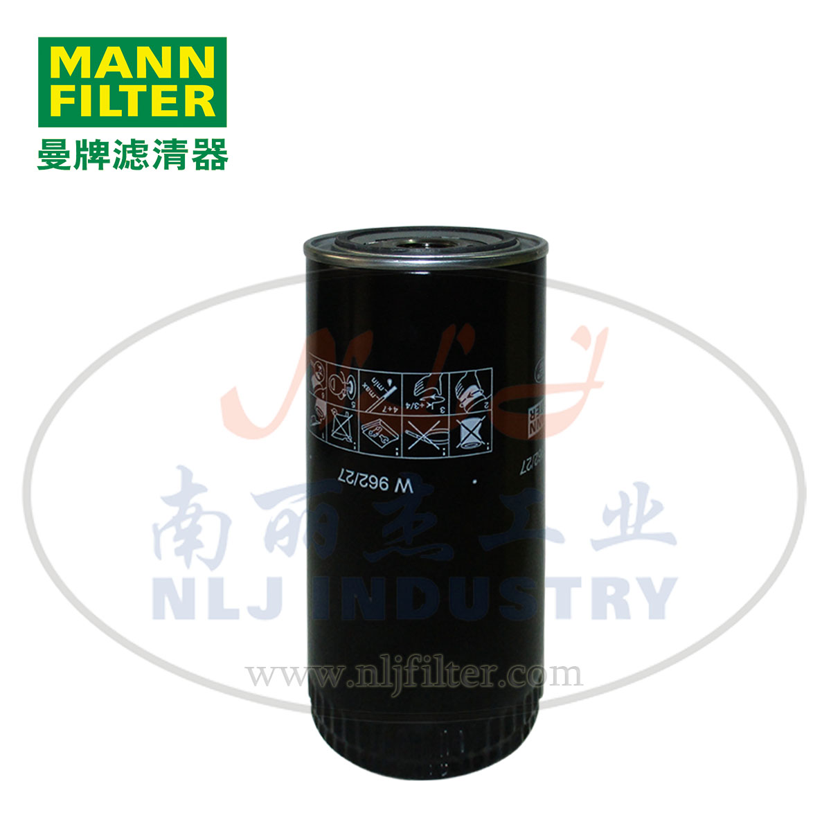 MANN-FILTER(曼牌濾清器)油濾W962/27
