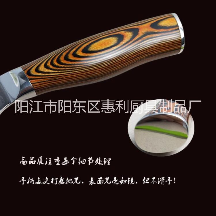 陽江惠利6.5寸日式小菜刀大馬士革切片刀廠家批發(fā)