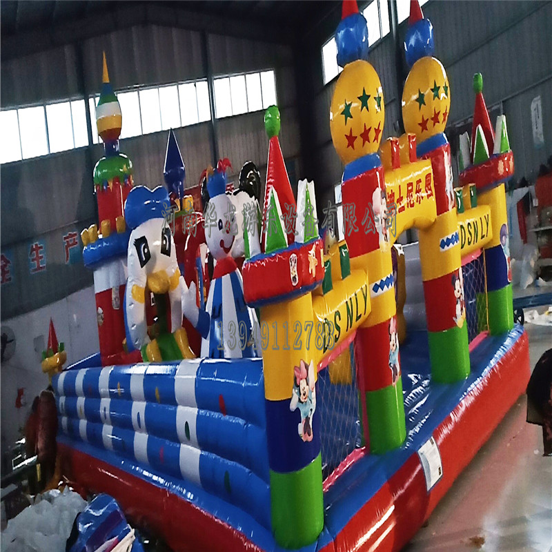 迪士尼充氣城堡充氣滑梯充氣蹦蹦床廣場(chǎng)游樂設(shè)備廠家直銷