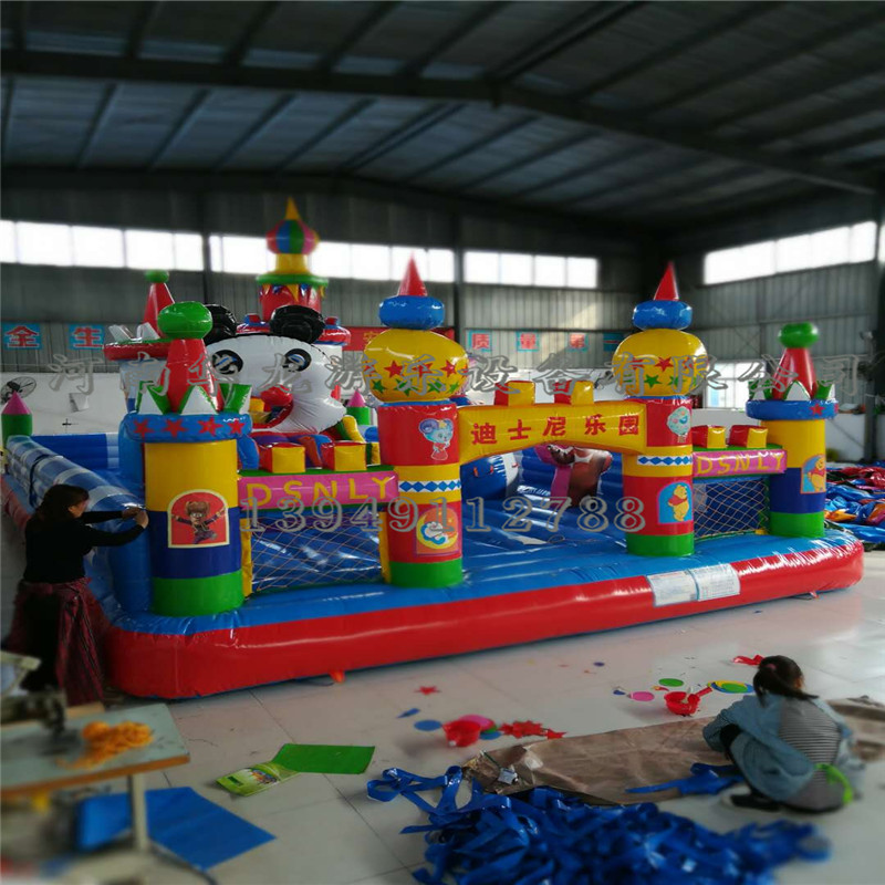 迪士尼充氣城堡充氣滑梯充氣蹦蹦床廣場(chǎng)游樂設(shè)備廠家直銷