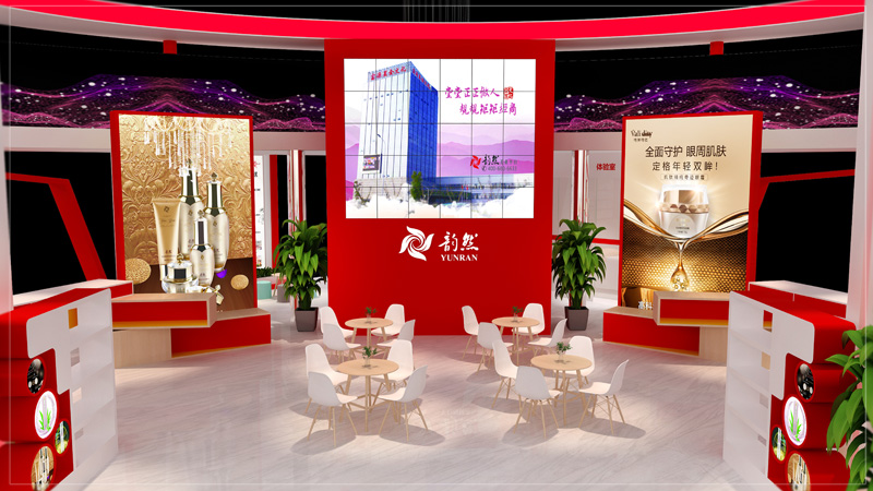 路維展示設(shè)計 紅色元素展臺設(shè)計 供你欣賞！