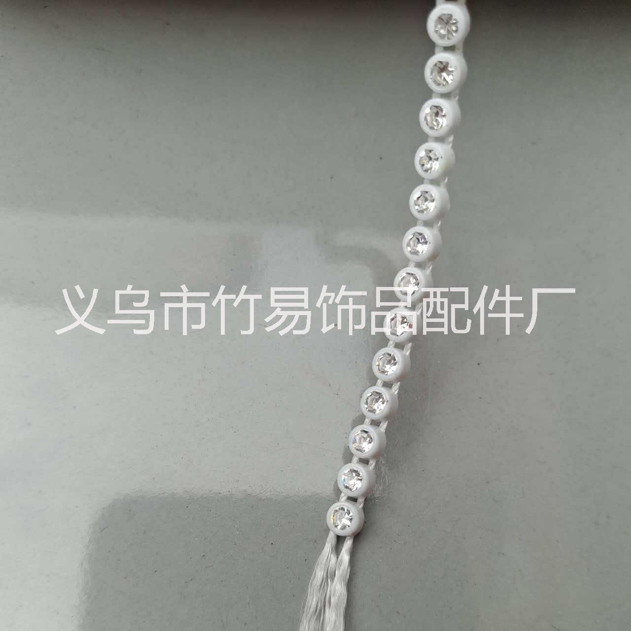 廠家直銷8#線鉆注塑白底A鉆3.3mm塑料單排線鉆飾品配件特價批發(fā) 8號線鉆