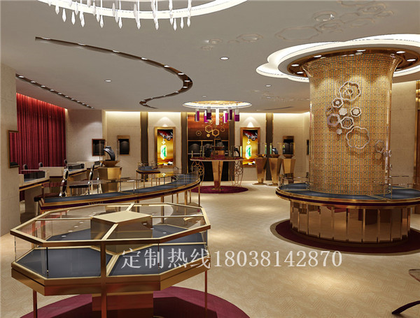 不銹鋼珠寶展示柜櫻姿珠寶展柜設(shè)計(jì)效果圖