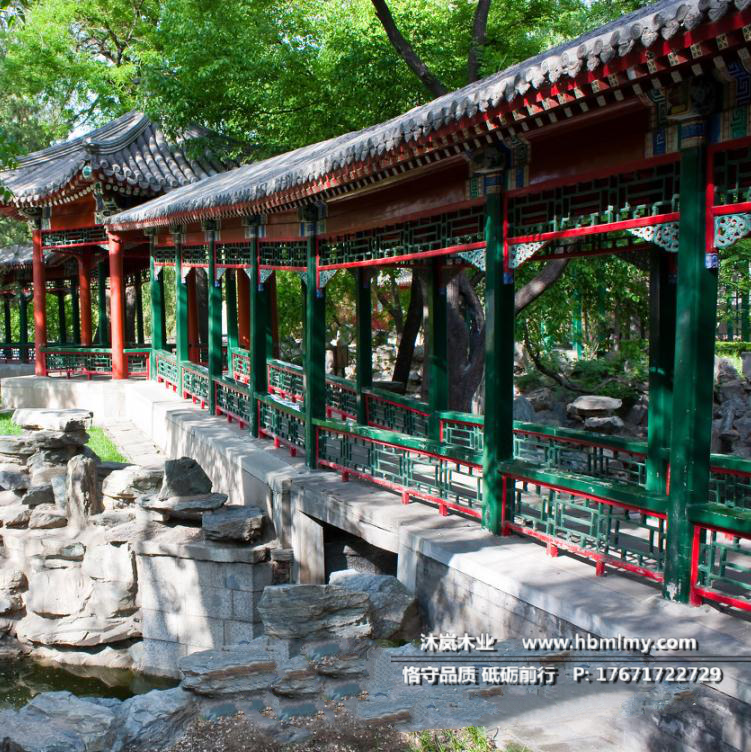 湖北武漢防腐木長(zhǎng)廊 仿古長(zhǎng)廊 校園文化長(zhǎng)廊設(shè)計(jì)