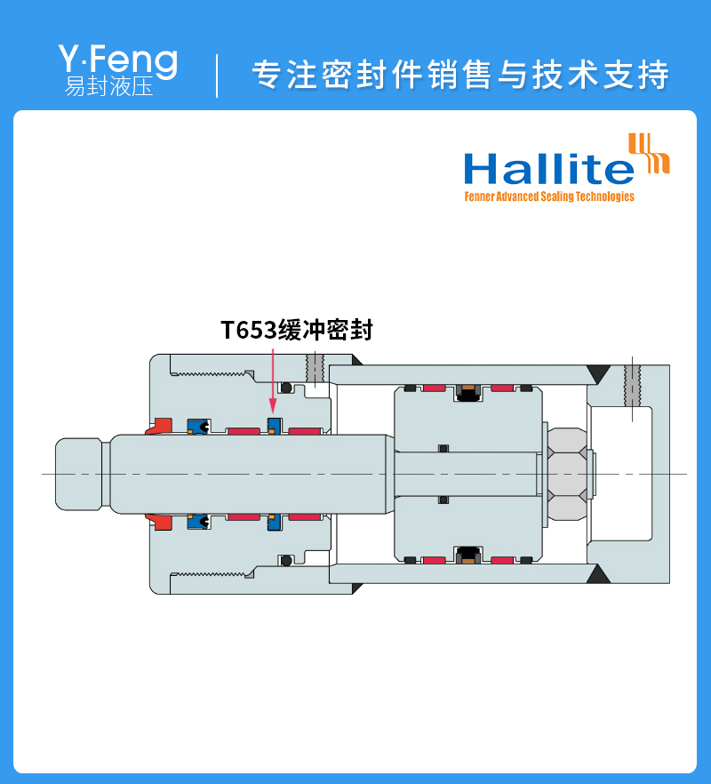 供應(yīng)hallite緩沖密封T653/NOK的HBY hallite緩沖密封T653H