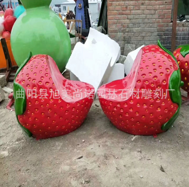 玻璃鋼水果座椅 異形座椅雕塑 廣場商場園林玻璃鋼座椅卡通座椅
