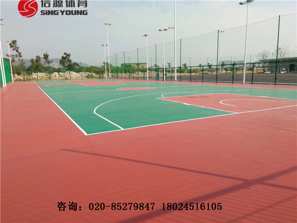 茂名湛江陽(yáng)江籃球場(chǎng)建設(shè)及塑膠硅PU籃球場(chǎng)建設(shè)廠家