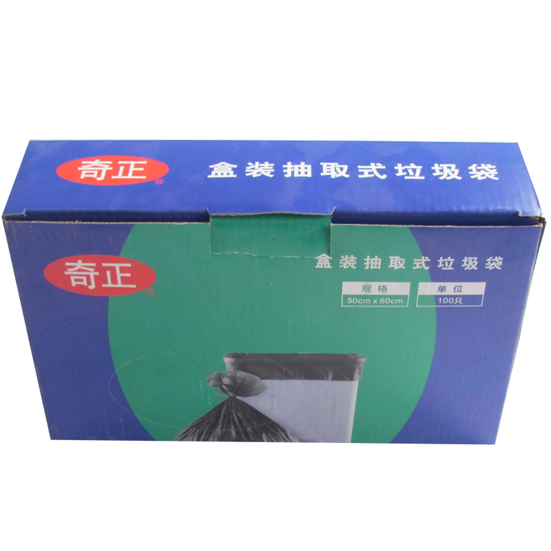 奇正 50*60 奇正抽取式垃圾袋 25只/卷*4卷/盒